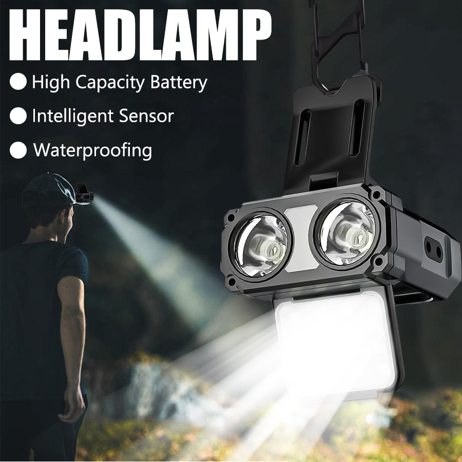Fishing Hat - الاستشعار COB LED كشافات غطاء كليب