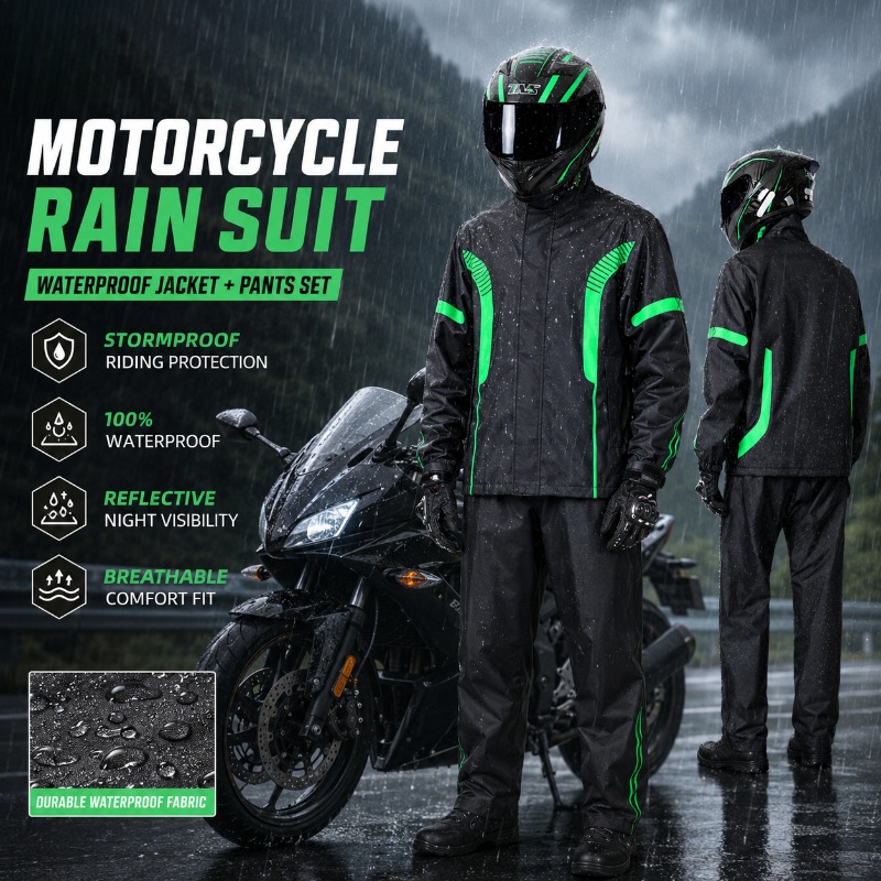 Fishing Rain Suit - بدلة واقية من المطر للدراجات النارية،