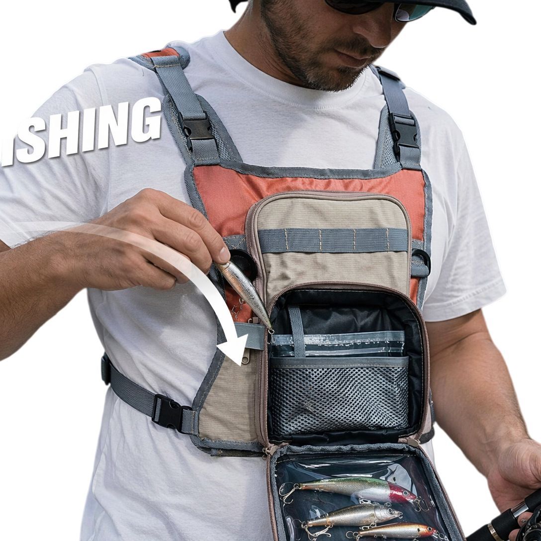 حقيبة صدر متعددة الوظائف مقاوم - مراجعة Fishing Vest وسعره