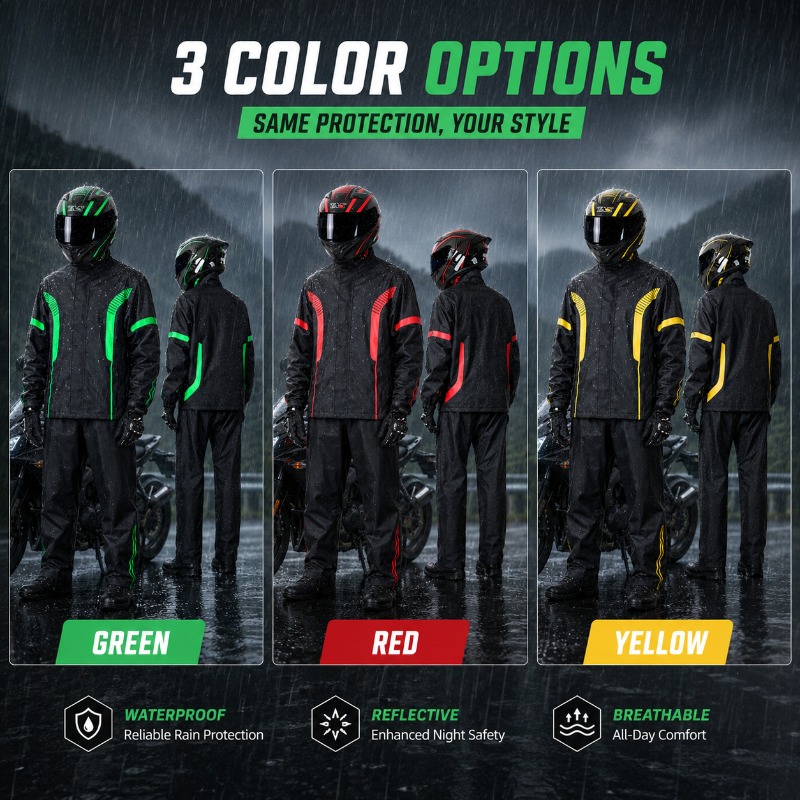 بدلة واقية من المطر للدراجات ا - مراجعة Fishing Rain Suit وسعره